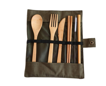 6 Piece Wooden Cutlery Set RustyCat Retail