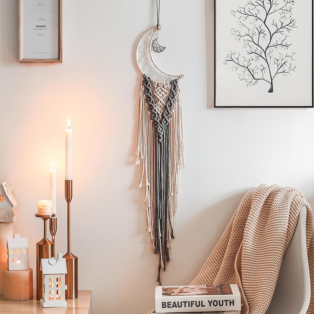 Star and Moon Macrame Wall Decor RustyCat Retail