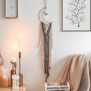 Star and Moon Macrame Wall Decor RustyCat Retail