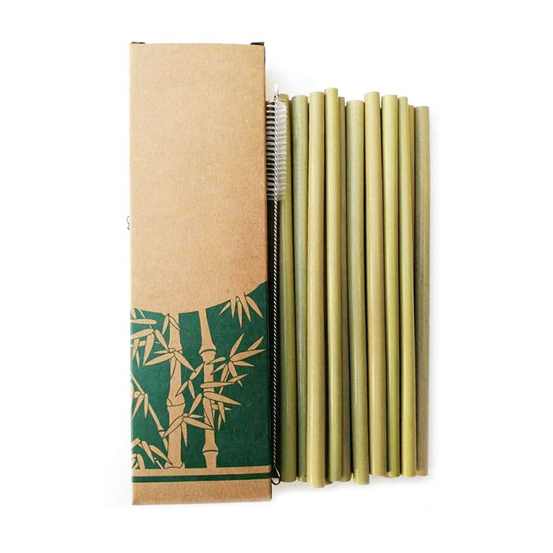 Bamboo Straw Set RustyCat Retail
