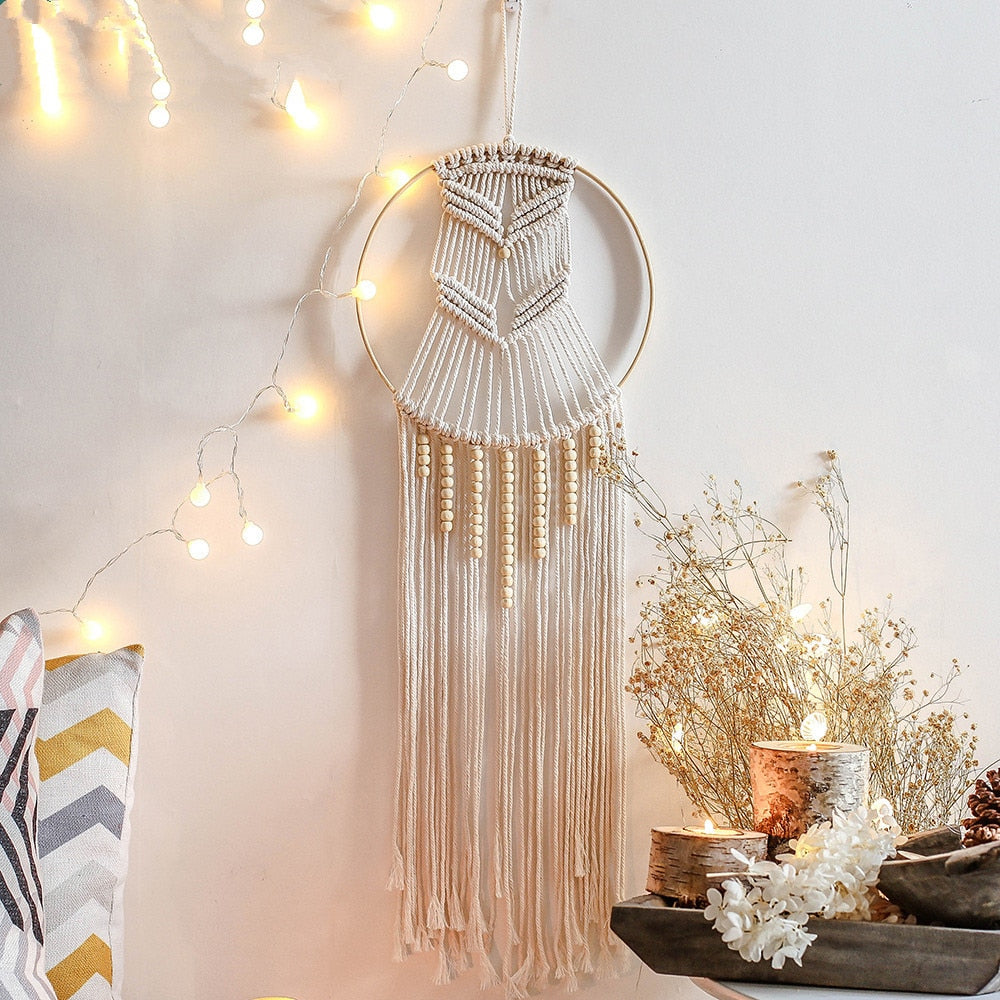 Star and Moon Macrame Wall Decor RustyCat Retail