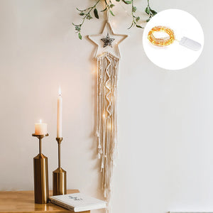 Star and Moon Macrame Wall Decor RustyCat Retail