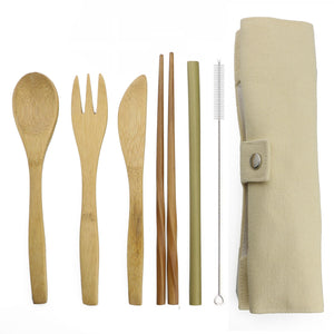 6 Piece Wooden Cutlery Set RustyCat Retail