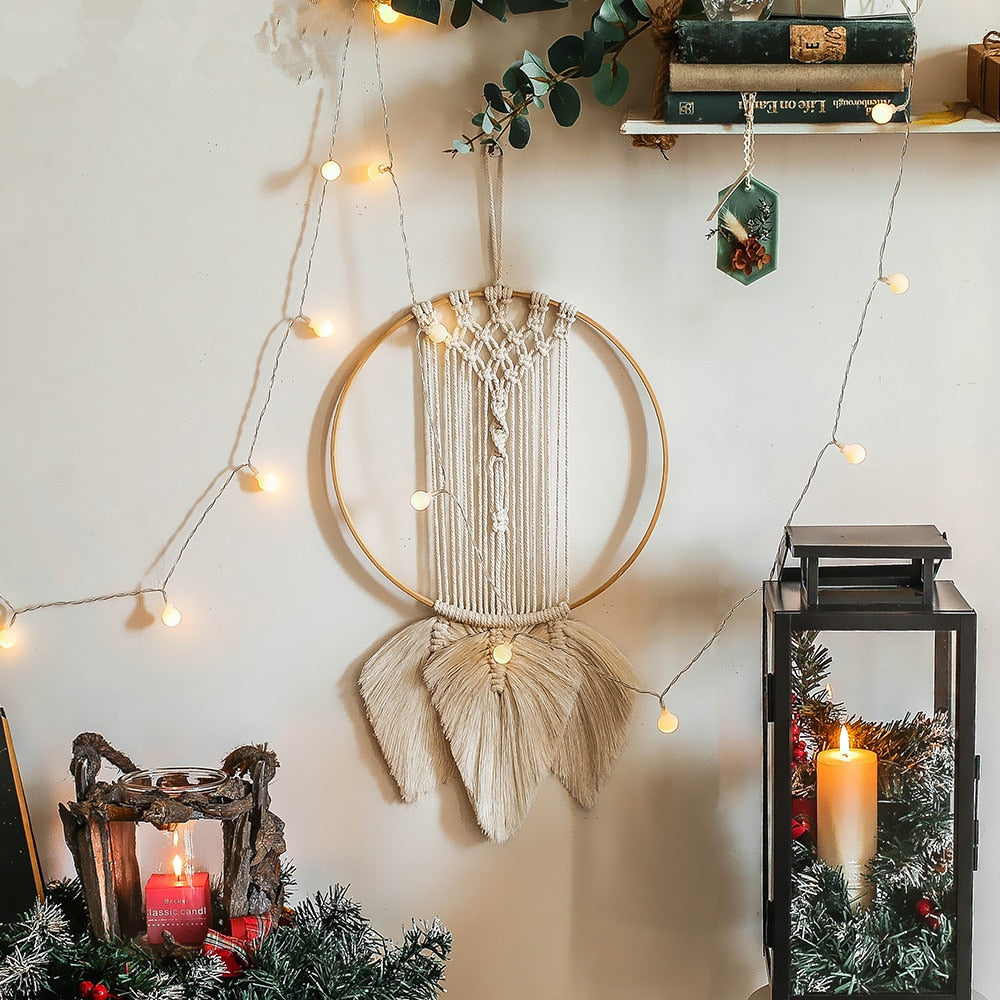 Star and Moon Macrame Wall Decor RustyCat Retail
