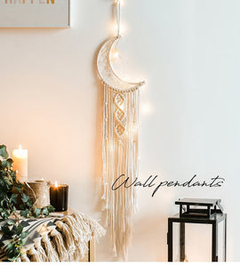 Star and Moon Macrame Wall Decor RustyCat Retail
