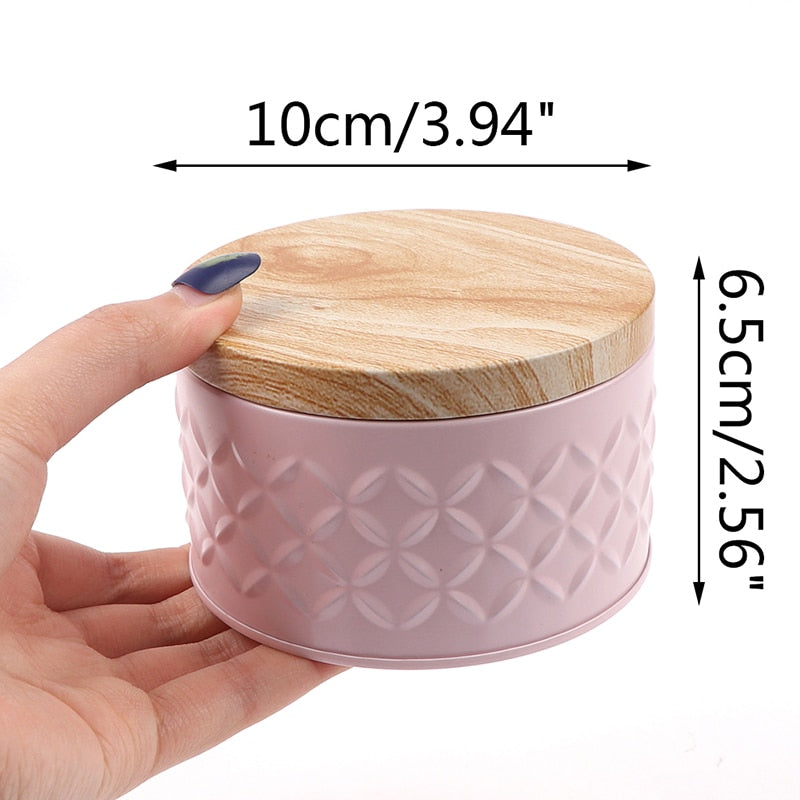 Round Wood Storage Box RustyCat Retail