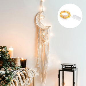 Star and Moon Macrame Wall Decor RustyCat Retail