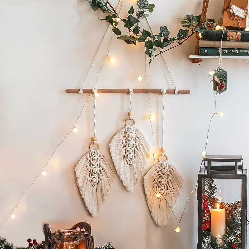 Star and Moon Macrame Wall Decor RustyCat Retail